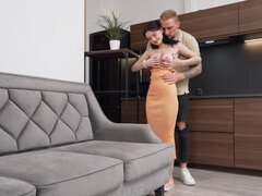 Velké kozy, Brunetka, Péro, Evropské, Hd, Jezdectví, Polykání, Teenka