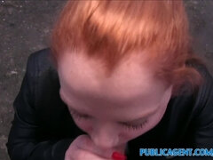 Alex Ginger gets her pussy pounded hard on the road