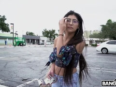 Binky Beaz's Faux Money Handjob - Outdoor Brunette Teen