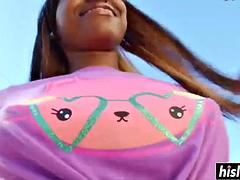 Anal, Bebê, Pauzão, Negroa, Boquete, Ébano negroa, Lambendo, Tetas