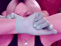 Amateur, Gros seins, Blonde, Femme dominatrice, Fétiche, Gants, Mère que j'aimerais baiser, Nénés