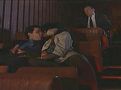 美女, フェラチオ, グループ, 公共, オッパイの