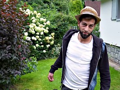 Hanrej, Hårdt, Udendørs, Pov, Barberet, Tatovering, Bryster, Kone