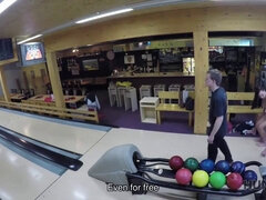 Watch Hunter, a Czech teen, get paid for some steamy bowling action!
