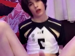 In den arsch, Braunhaarige, Crossdresser, Süss, Schwul, Handjob, Masturbation, Spielzeuge