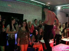 Gros seins, Habillées, Dansant, Queue, Groupe, Hard, Collant, Fête