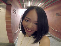 아시안, 흑갈색 머리, 사정 샷, 얼굴에, 하드코어, 셀카