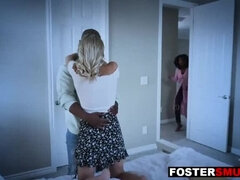 Schwarz, Tochter, Familie, Hardcore, Interrassisch, Stiefmutter, Taboo, Flotter dreier