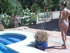 Auntjudys - Horny 64yo GILF Mrs. Marta Gets Naughty by the Pool