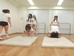 아시안, 대학교, 사정 샷, 얼굴에, 일본인, 랑제리, 청소년