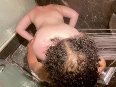 Plus-Size Get Nailed Rock-Hard in Bathroom by Big Black Cock