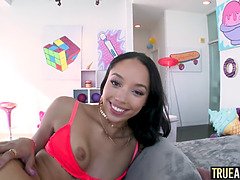 Anal, Sort, Hd, Lille kvinde, Røv slikning, Strømper, Teenager, Bryster