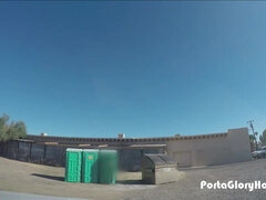 Gloryhole blowjob scene with naughty humpette