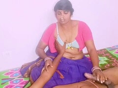 Tante, Stor pik, Pik sutte, Beskidt snak, Indier, Ældre kvinde, Brystknepning