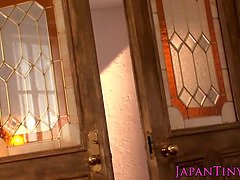 Asiáticoa, Ela vestida ele nu, Vestidas, Jato de porra, Japonêsa, Baixinhoa, Uniforme, Minissaia