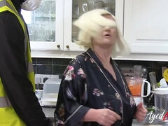 Lacey Starr - Lacey Is Cooking When She Is Surprised By A Hot Worker