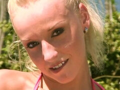 Blondynka, Masturbacja, Na wolnym powietrzu, Solo