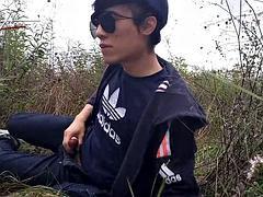 Amatőr, Ázsiai, Ondó fröcskölés, Édes, Meleg, Maszti, Szabadban, Nyilvános