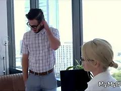 Busty MILF principal craves for cock in her office