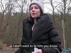 Public Agent - Pretty Babe Stuffs Her Cunt With Stranger's Dick For Fun 1