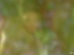 Brunetka, Wytrysk, Twarzowy, Na wolnym powietrzu