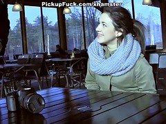 Real facial for a sexy snowboard babe scene 2