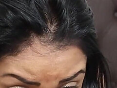 Enthousiasteling, Pijpbeurt, Bruinharig, Sperma shot, Latijnse vrouw, Klein, Gezichtspunt