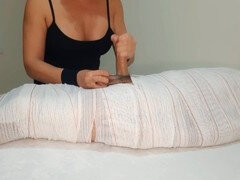 Indian amateur gives quick femdom handjob leading to prostate milking