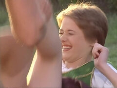 アナル, デカパイ, ブロンド, フェラチオ, 口内発射, イく瞬間, アウトドア, ヴィンテージ