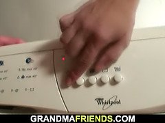 Mooi, Grote mammen, Blond, Oudere vrouw, Rijpe lesbienne, Moeder, Realiteit, Trio