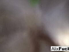 Sexy showering off with Alix Lynx