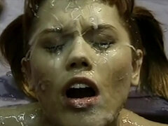 Blasen, Viele männer bespritzen eine frau, Spermaladung, Schwanz, Fetisch, Gruppe, Selbstgemacht, Titten