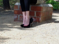 Leie, Fußfetisch, Absätze, Milf, Im freien, Solo, Spanisch