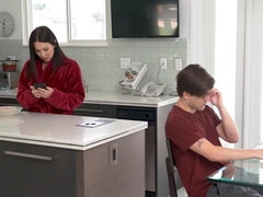 Big boobs mommy wants to get her stepson inside her