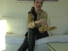 Stövlar, Klackar, Läder, Mogen, Älskarinna, Slav, Röker, Tåget