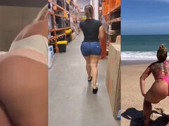 Big bum multi screen compilation