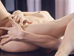 茶髪の, 気狂い, カワイイ, エロティック, キッチン, オナニー, 裸, 剃毛