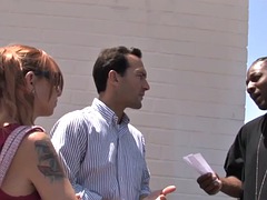 Grosser schwanz, Grosse titten, Schwarz, Schwarz, Hardcore, Piercing, Rotschopf, Titten