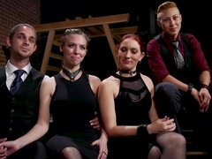 Anális szex, Kötözés – fegyelmezés, Szőke, Gesztenyebarna, Fétis, Felpeckelve, Csoport, Játékszerek