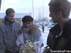 Two Dudes Pick Up And Fuck Sexy Mature Step mommy