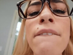 Nerdy blonde Delilah Day poked with hard cock in POV video