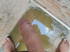 I Am Doing Masterbating While Seeing My Hot Wife in Bathroom.