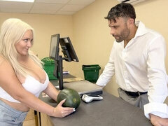 Busty mademoiselle Lana Wolf fucks with a younger boyfriend