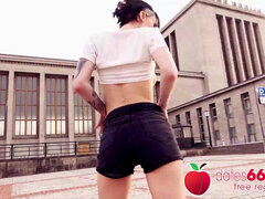 Universidad, Alemán, Gafas, Al aire libre, Público, Adolescente