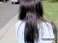 Picking up and fucking big tit teen from the street
