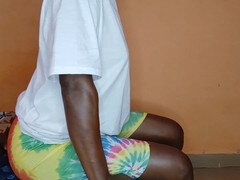 Ebony teen excels in doggy style position