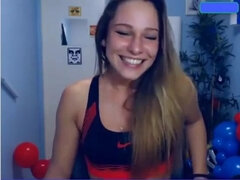 Blonde, Mignonne, Orgasme, Solo, Adolescente, Nénés