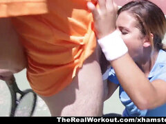 TheRealWorkout - Keisha Grey smashed After toying Tennis