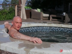 Submissive beauty wraps her lips and pussy around Seth's cock