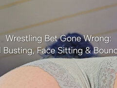Wrestling Bet Gone Wrong: Ball Busting, Face Sitting and Bouncing